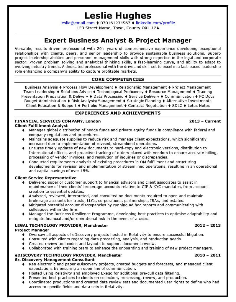 Leslie's CV before TopCV